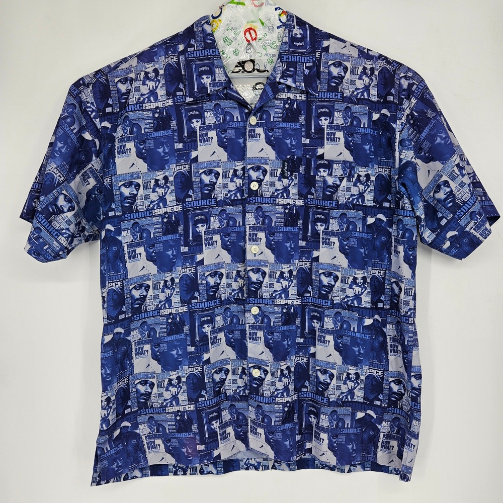 Enyce Shirt Mens XXL Button Up Source Magazine Snoop Dog Eazy E Y2K Blue